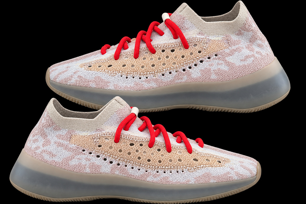 Adidas Yeezy Boost 380 Cream Blush Pink Tan Red Lace Sneakers